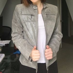 Silver Alfani Leather Jacket